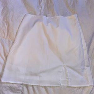 White mini skirt